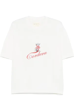 CORDERA T-shirt i merinould med broderet logo