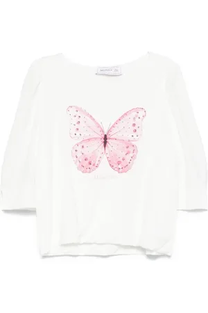 MONNALISA T-shirt med sommerfugletryk