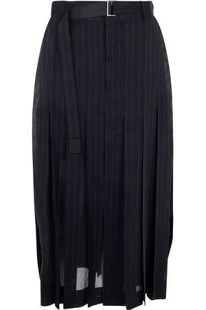 SACAI Midi-nederdel med nålestriber