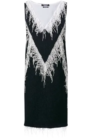 Calvin Klein Mellemlang kjole med broderi og svaj