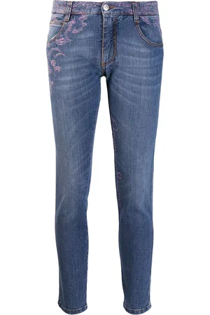 ERMANNO SCERVINO Skinny-jeans med broderi