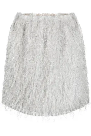 ALYSI Mini nederdel med fjerdesign
