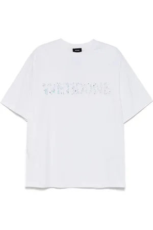 We11 Done T-shirt med glimmerlogo