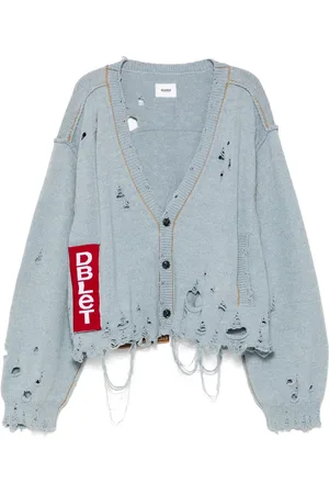 DOUBLET Cardigan i genanvendt denimgarn