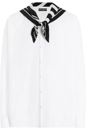 Dolce & Gabbana Skjorte med tørklædedetalje