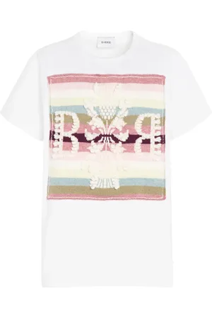 Barrie Stribet T-shirt med logomærke