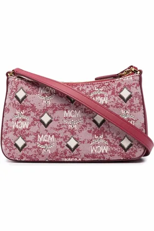 MCM Skuldertaske i jacquard med logo