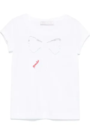 MONNALISA T-shirt med sløjfebroderi