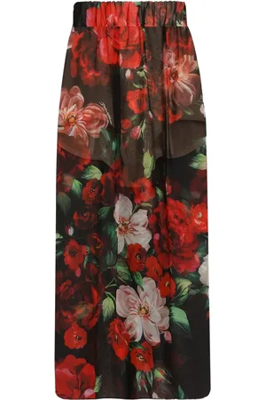 Dolce & Gabbana Mellemlang nederdel med blomstertryk