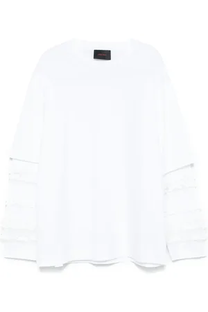 Simone Rocha Langærmet T-shirt med flæser