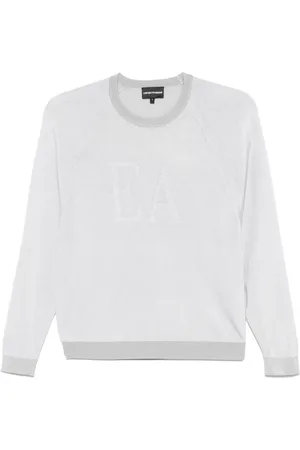 Emporio Armani Sweater med logo i jacquard