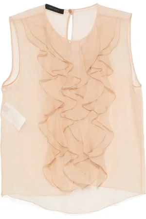 Alberta Ferretti Bluse med flæsedetalje