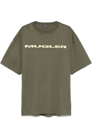 MUGLER T-shirt med logo-applikation