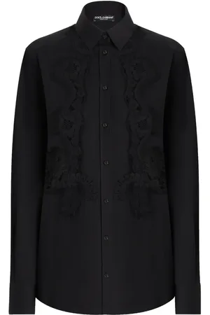 Dolce & Gabbana Skjorte med blondeindlæg