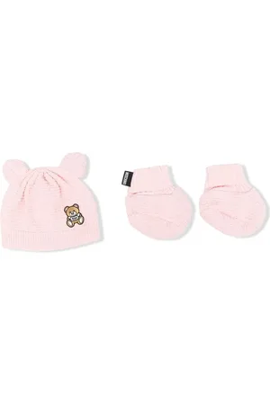 Moschino Strikket hue med logomærke
