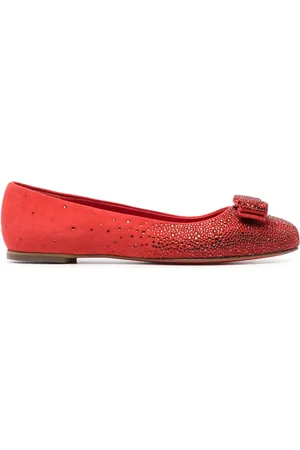 Salvatore Ferragamo Rhinstensudmykkede ballerinasko
