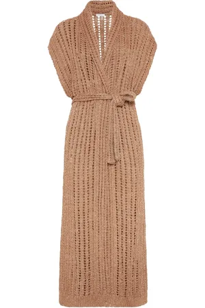 Brunello Cucinelli Cardi-frakke med pailletudsmykning
