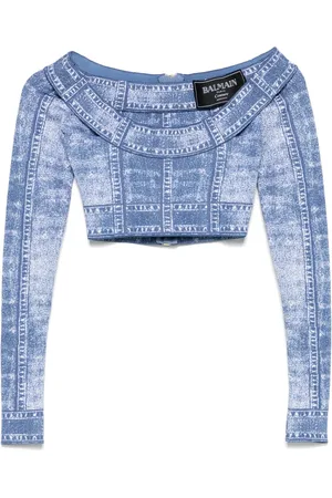 Balmain Cropped top med trompe l