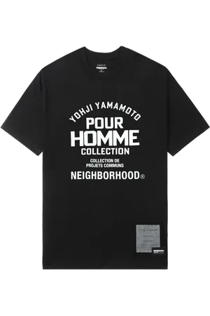 YOHJI YAMAMOTO X Neighborhood T-shirt med slogantryk