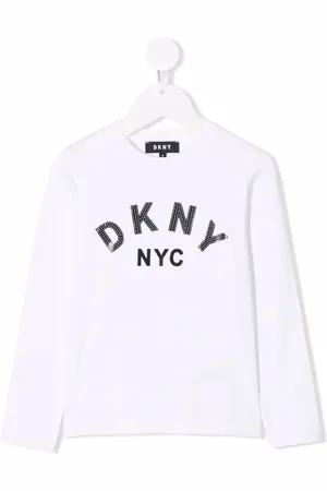DKNY T-shirt med lange ærmer og logotryk