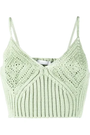 Simkhai Cropped top i hæklet strik