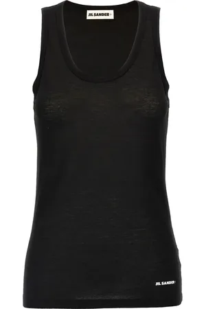Jil Sander Tanktop med dyb halsudskæring