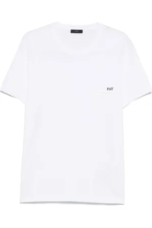 FAY T-shirt med logobroderi