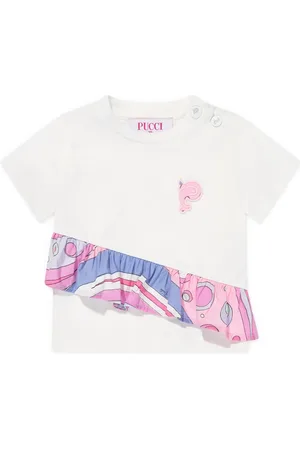 PUCCI Junior T-shirt med flæser