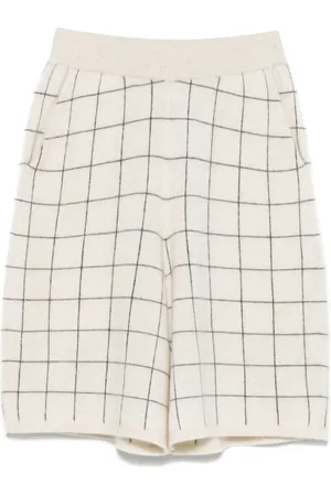 Frenckenberger Shorts med windowpane-mønster