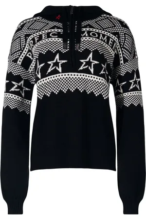 Perfect Moment Intarsiastrikket sweater med hætte