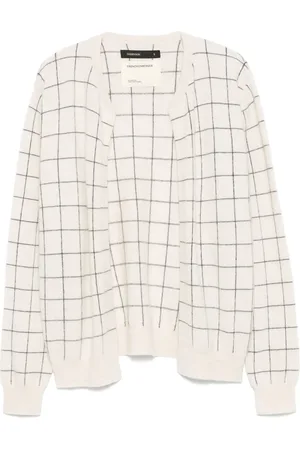 Frenckenberger Cardigan med windowpane-mønster