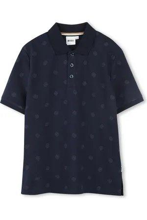 HUGO BOSS Kortærmet polo med logotryk
