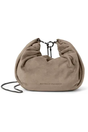 Brunello Cucinelli Crossbody-taske med præget logo