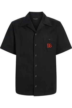 Dolce & Gabbana Skjorte med perledekoreret logo