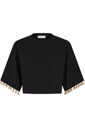 Paco rabanne Cropped strikket T-shirt