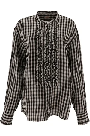 KAPITAL Gingham-ternet skjorte