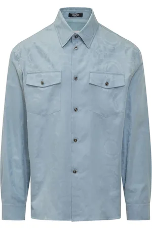 VERSACE Denimskjorte i Barocco-jacquard