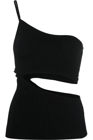 ANDREADAMO Top med one-shoulder-snit og udskæringsdetalje