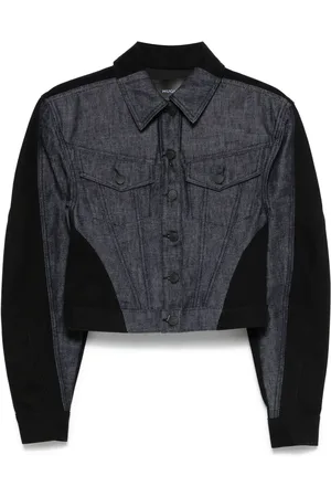 MUGLER Denimjakke med colourblocking