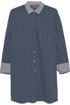 SEMICOUTURE Kort stribet kjole