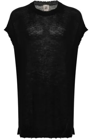 FREI-MUT Kyaring T-shirt i kashmir med slitageeffekt