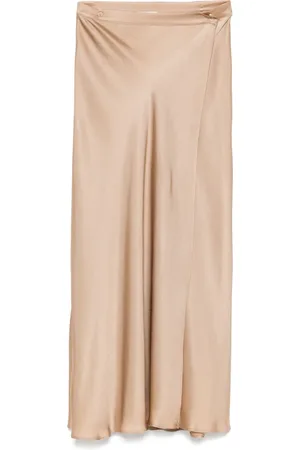 SEMICOUTURE Mellemlang nederdel i satin