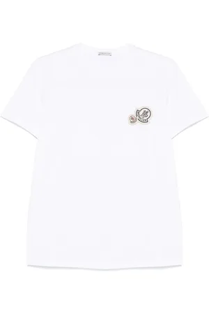 Moncler T-shirt med dobbelt logomærke