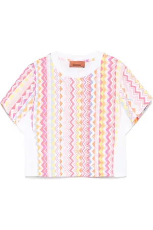 Missoni T-shirt med zigzagmønster