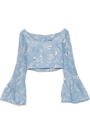 Agua by Agua Bendita Cropped top i hør