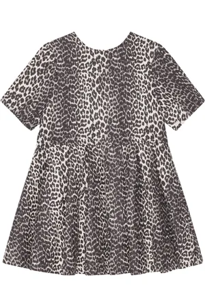 Ganni Kort kjole med leopardtryk