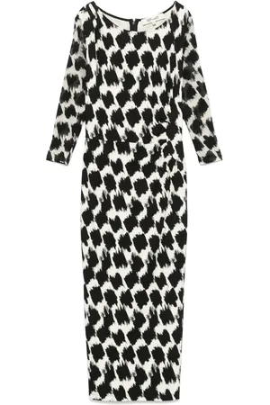 Diane von Furstenberg Mellemlang Linea-kjole