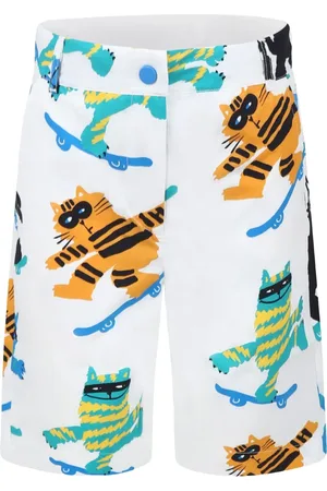 Stella McCartney Shorts med kattetryk