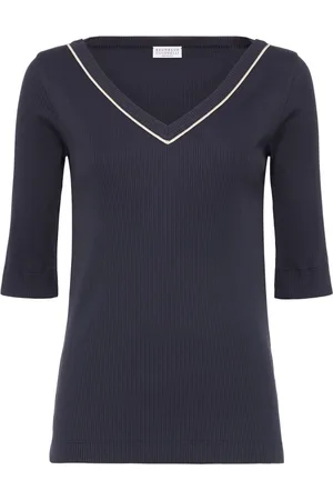 Brunello Cucinelli T-shirt med monili-detalje