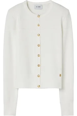ST. JOHN Fintribbet cardigan